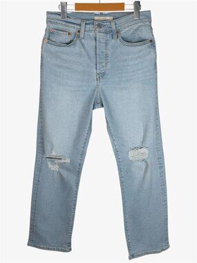 LEVI'S 90s Wedgie Straight Ankle Jeans High Rise - Light Blue Wash - Size 30